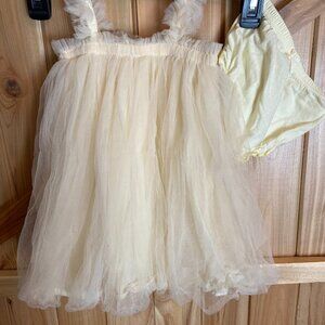 Layered Tulle Tutu Dress with Diaper Cover Baby girl's size 12 Months